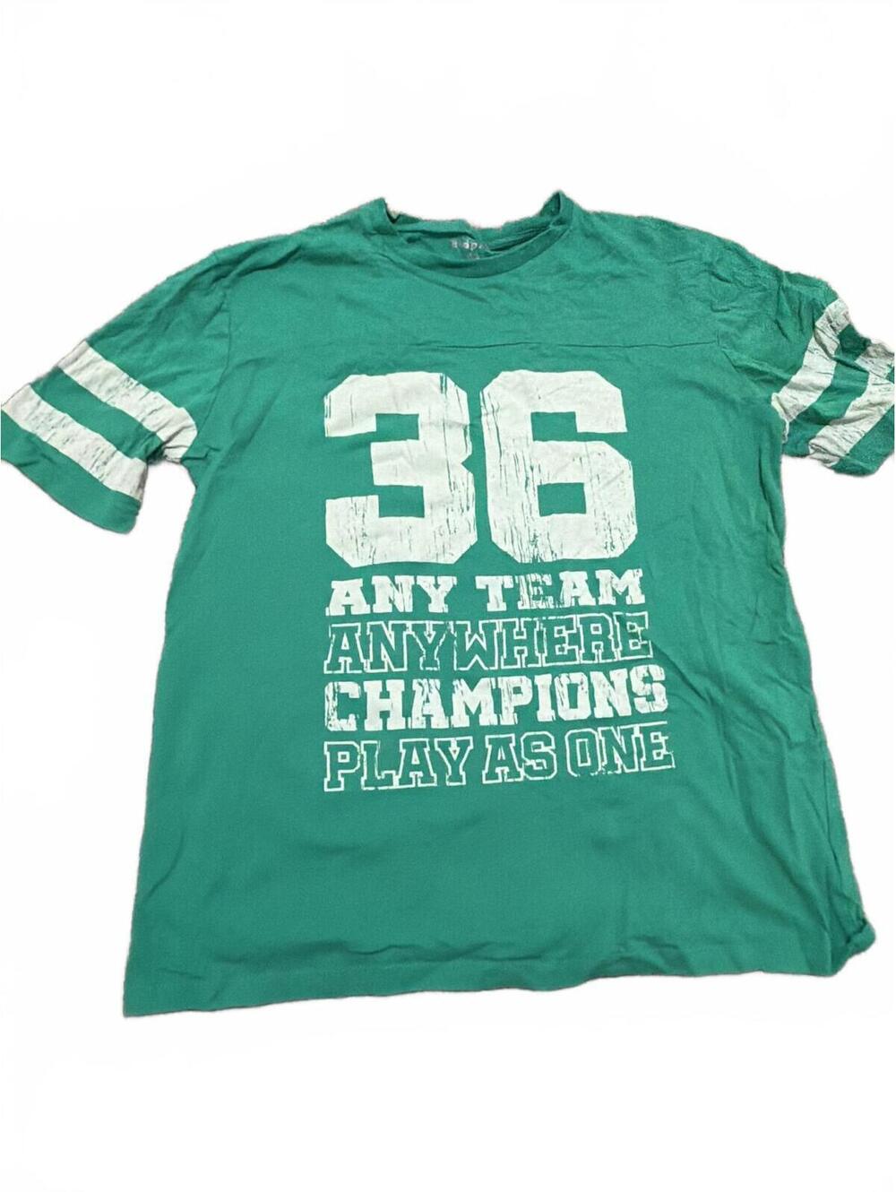 Kidpik Boys XXL Green Graphic 36 Team Champions T-Shirt